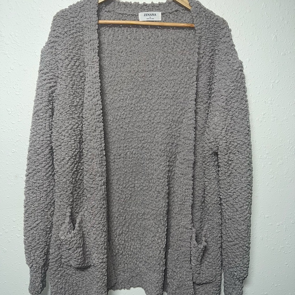 Zenana‎ Outfitters Gray Cardigan Sweater